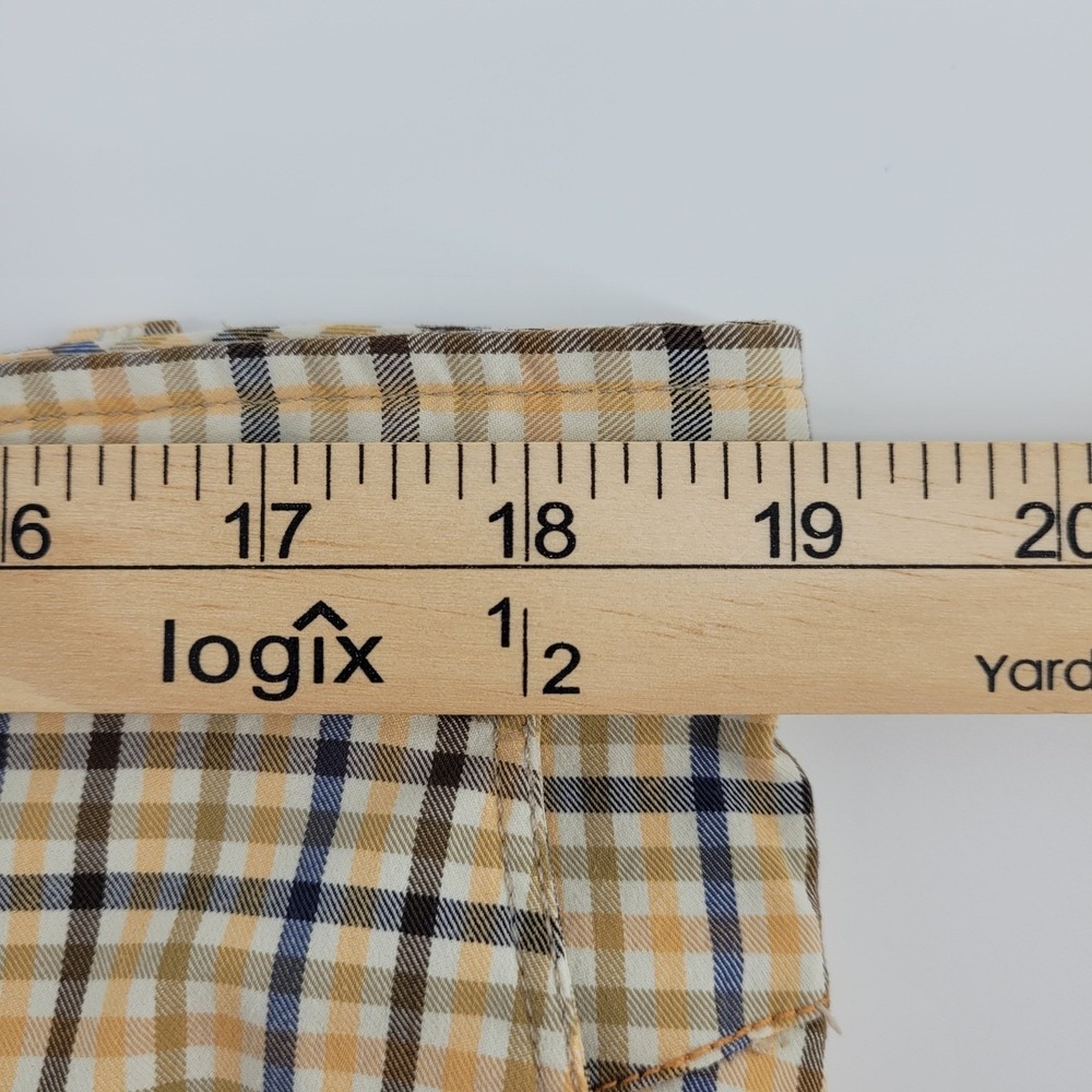 Tommy Bahama Mens 38 Plaid Tech Shorts Tan Blue Orange Stretch Marlin Golf - Picture 10 of 11